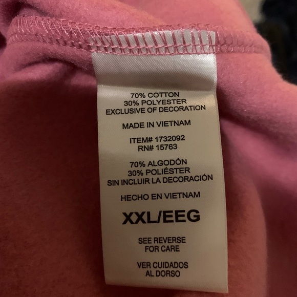 Champion Ladies Fleece Sweatshirt Size XXL Pink - Picture 7 of 7